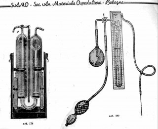 Fig 8 - Dispositivo utilizzato da Carlo Forlanini per procurare il pneumotorace terapeutico