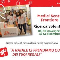 Medici senza Frontiere cerca volontari per Natale