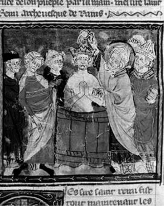Fig. 4 - Battesimo di Clodoveo capostipite della Dinastia Franca dei Merovingi