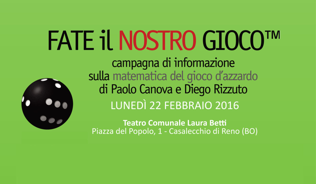 “Fate il nostro gioco”: conferenza-spettacolo contro il gioco d’azzardo