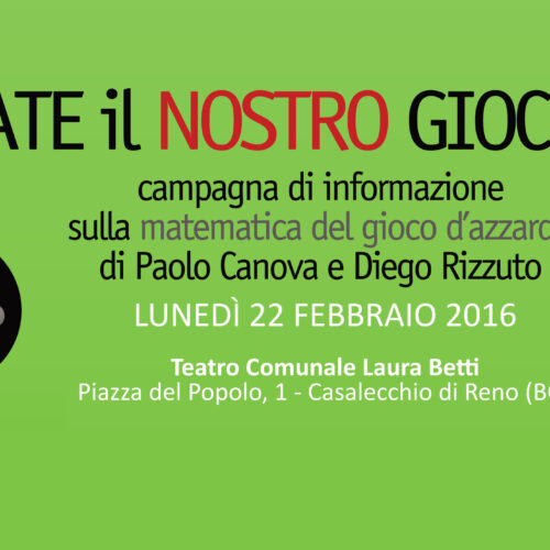 “Fate il nostro gioco”: conferenza-spettacolo contro il gioco d’azzardo