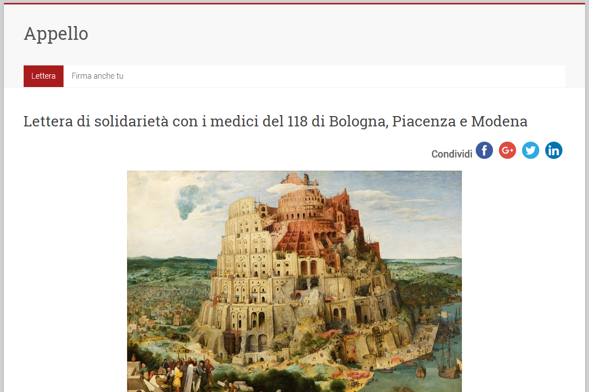 118 Bologna. Al via una petizione di solidarietà con i medici sospesi