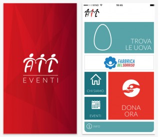 immagini dell'App AIL EVENTI