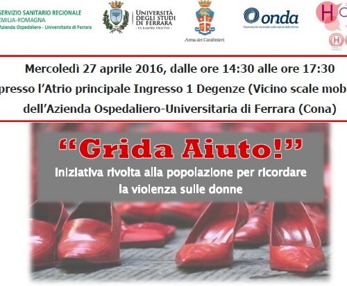 Violenza sulle donne: a Cona (Fe) l’iniziativa “Grida aiuto!”