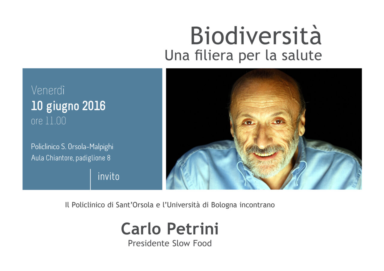 Al S.Orsola Carlo Petrini, fondatore di Slow Food