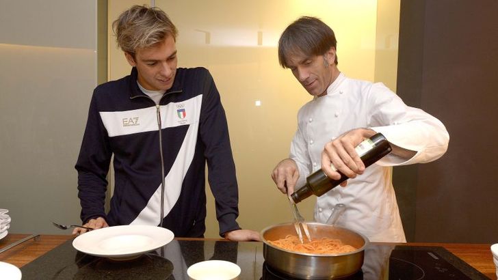 Lo chef stellato  impegnato a Casa Italia come sport and food ambassador Italia Team ai Giochi Olimpici