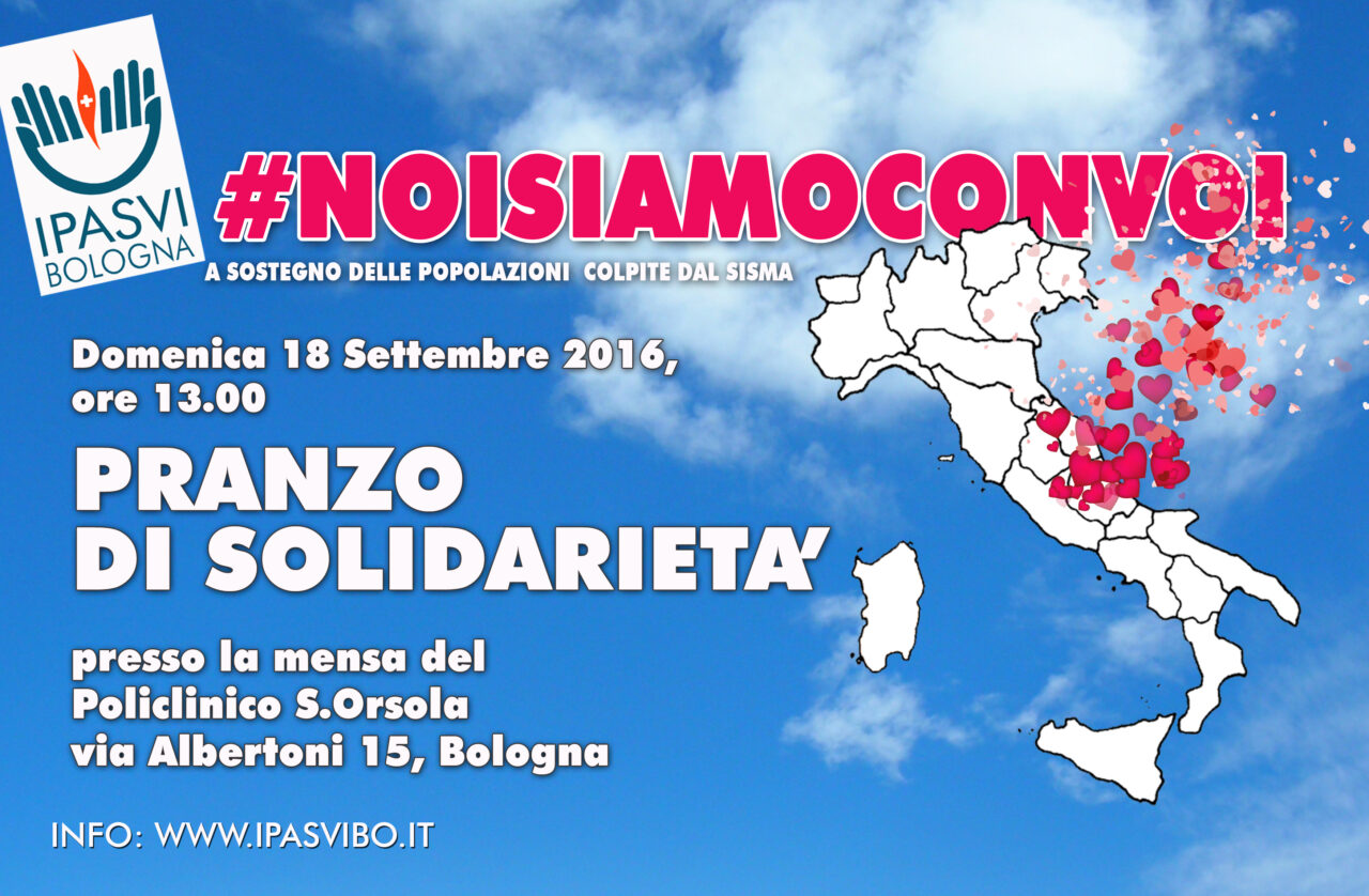 “Pranzo di solidarietà” a favore delle popolazioni del Centro Italia