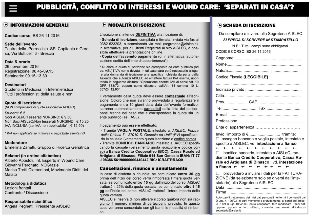 Locandina AISLEC Conflitto interessi BS 26 11 2016-2