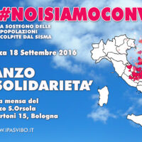 Domenica 18 Settembre "Pranzo di solidarietà" a favore delle popolazioni del Centro Italia