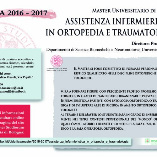 Master UniBo “Assistenza Infermieristica in Ortopedia e Traumatologia”