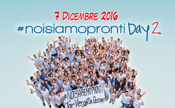 #noisiamoprontiDay2: il 7 Dicembre 2016 appuntamento a Frosinone
