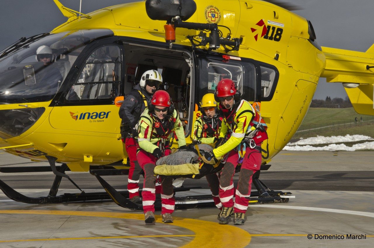 Foto di Domenico Marchi. Elisoccorso 118 SAER, Pavullo nel Frignano (Mo), Eurocopter EC145, I-EITG