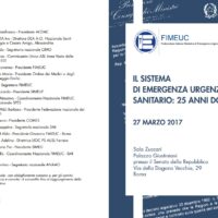 "Il sistema di emergenza urgenza sanitario: 25 anni dopo"