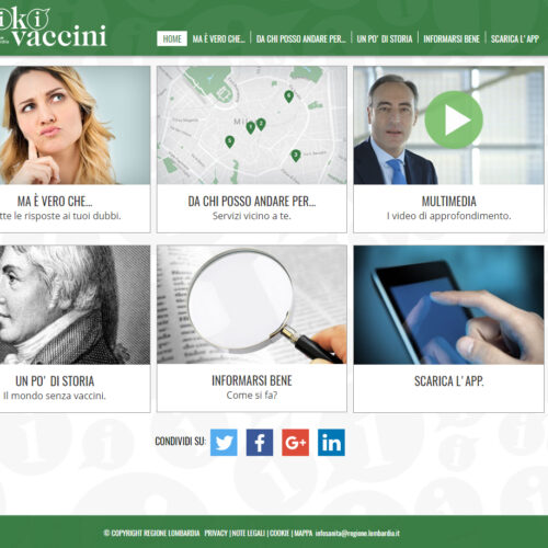 Wikivaccini, il sito della Regione Lombardia per la promozione dei vaccini