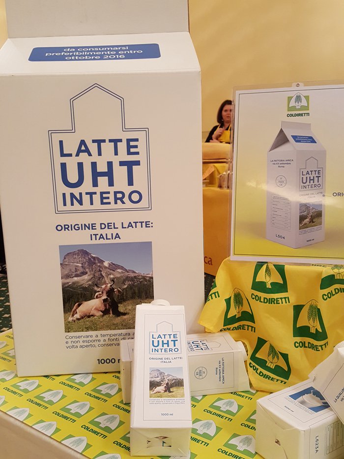 Latte, Coldiretti: “Due buste su tre già in regola con la nuova etichetta made in Italy”