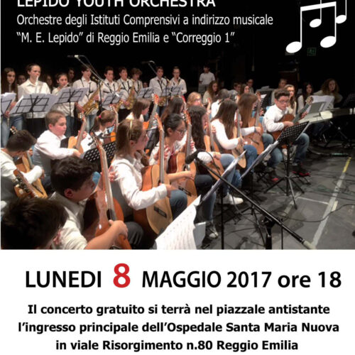 Reggio Emilia. Concerto dalla finestra per piccoli pazienti