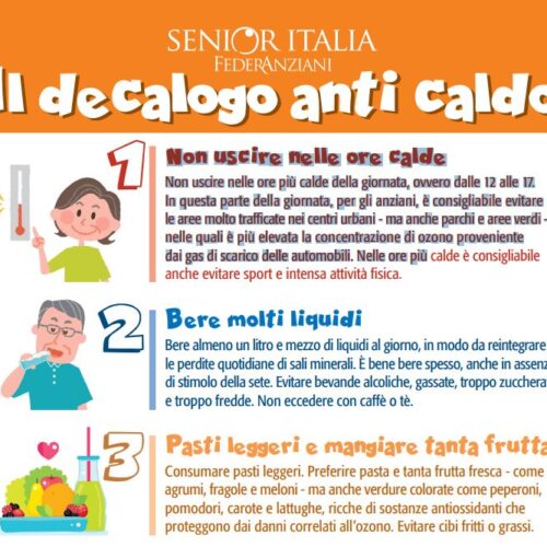 Il decalogo “anti caldo” di Senior Italia Federanziani