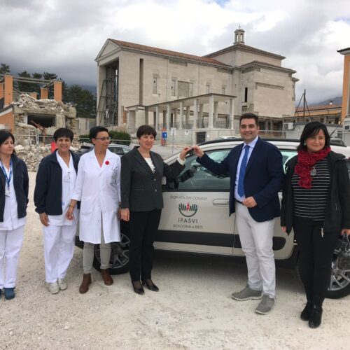 Ad Amatrice consegnata l’auto donata da Ipasvi Bologna e Rieti