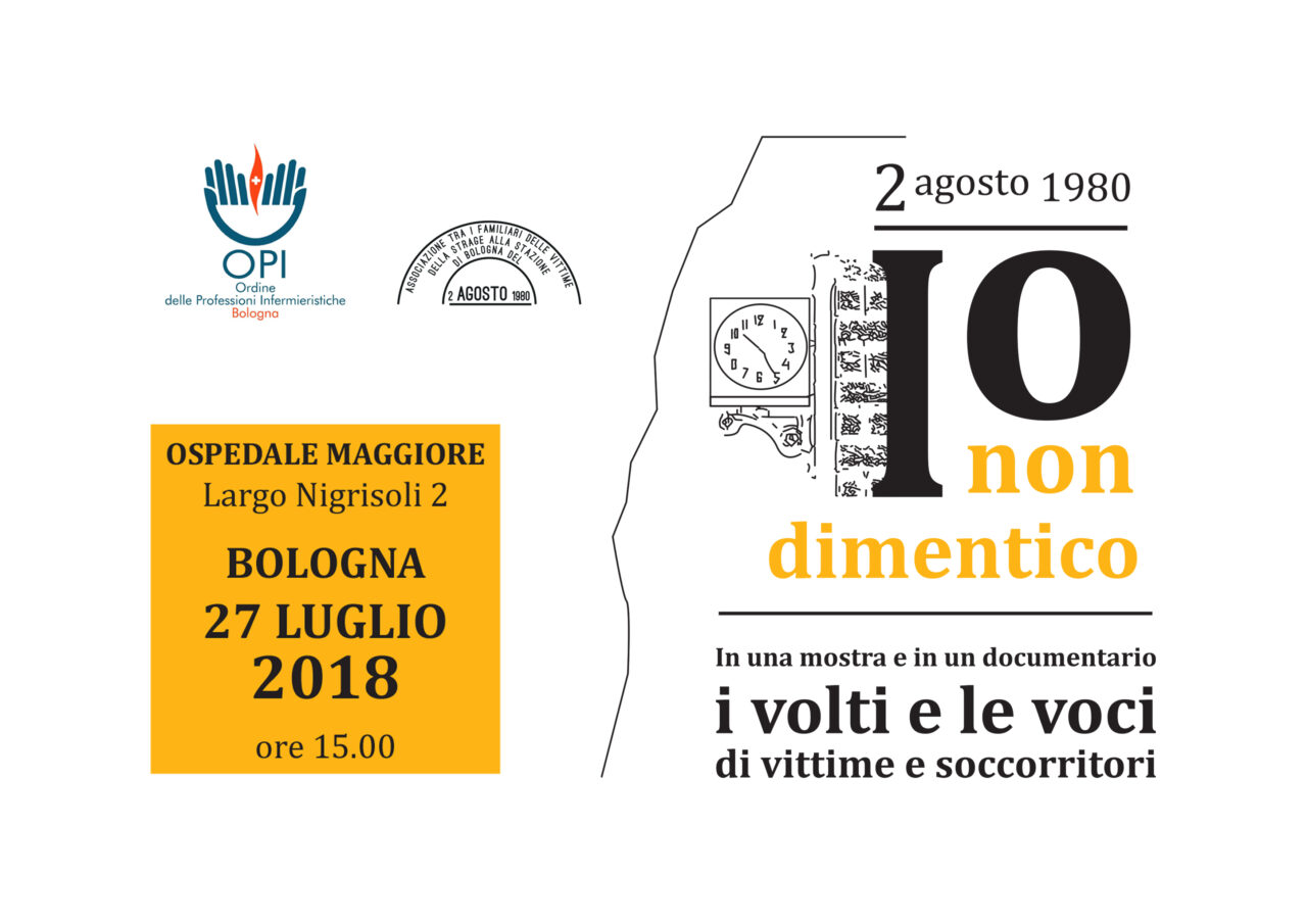 “Io non dimentico”, una mostra e un documentario per il 2 Agosto