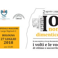 "Io non dimentico", una mostra e un documentario per il 2 Agosto