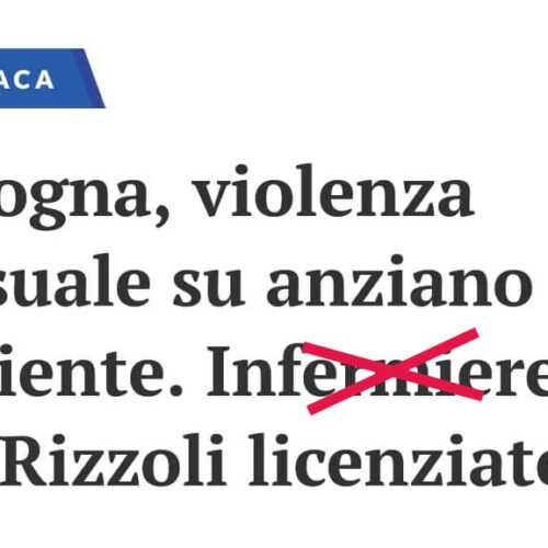 È stato un operatorio socio sanitario, non un infermiere