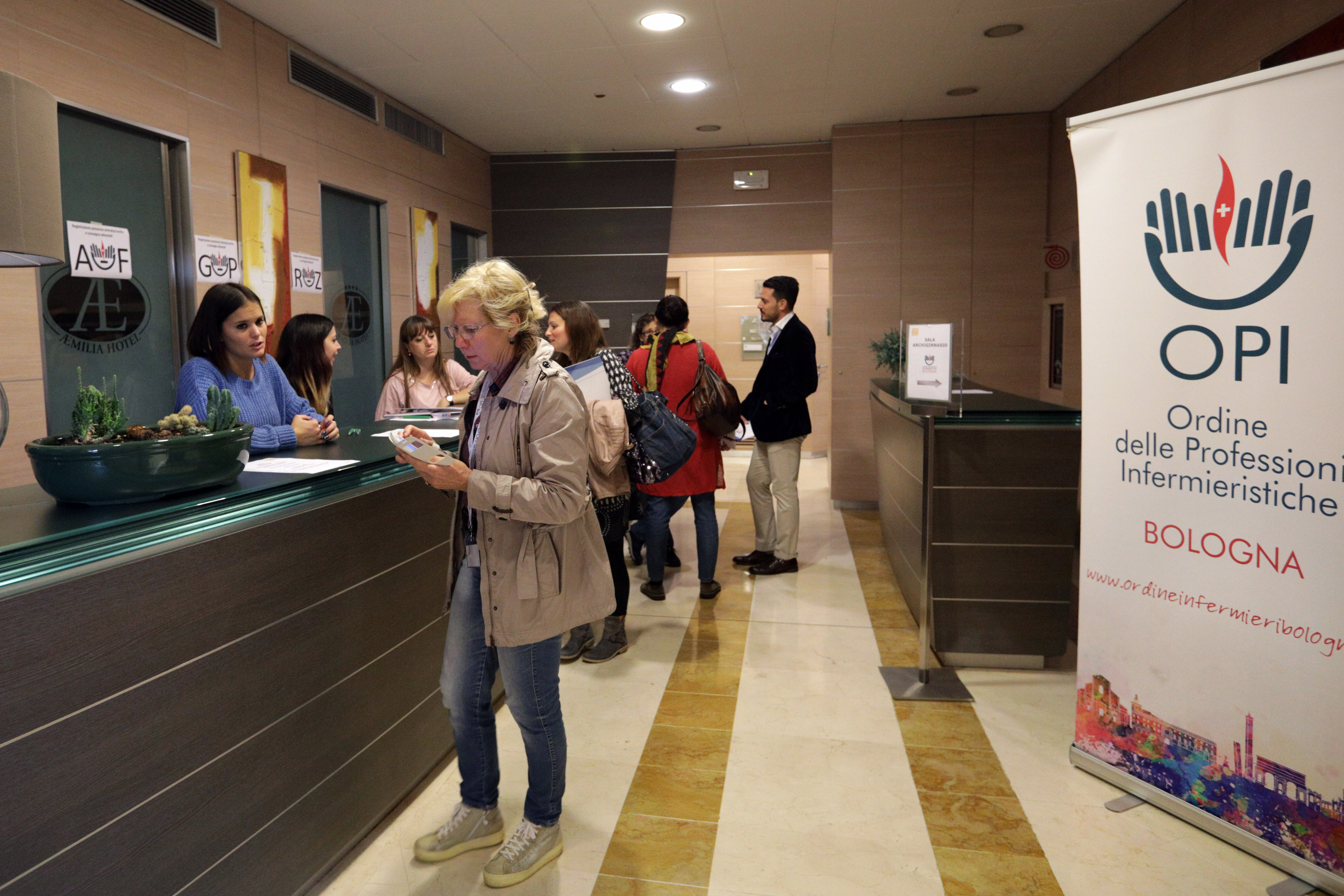 Bologna, 9/10/2018. Aemilia Hotel. Corso di aggiornamento ECM: il Coordinatore nel contesto attuale. Archivio OPI-Ordine delle Professioni Infermieristiche, foto di Paolo Righi