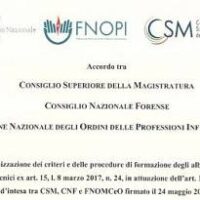 Come applicare il protocollo d'intesa FNOPI-CSM-CNF: ecco la circolare della Federazione agli Ordini