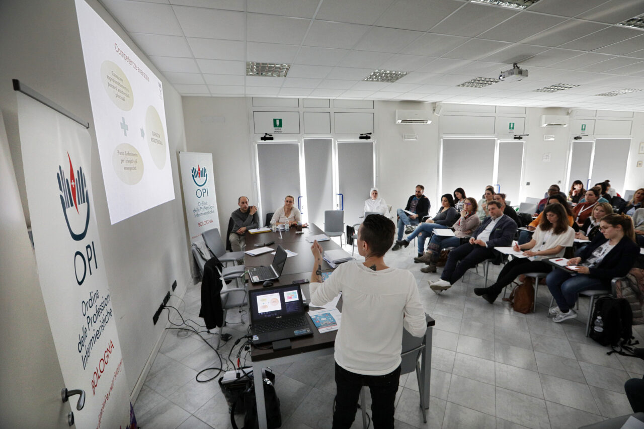 Aula Formazione OPI Bologna, Bologna. 25/03/2019. Corso di formazione METODI, STRUMENTI E TECNICHE A SOSTEGNO DELLE FUNZIONI DI TRIAGE E DI PROCESSO. Archivio OPI - foto di Paolo Righi