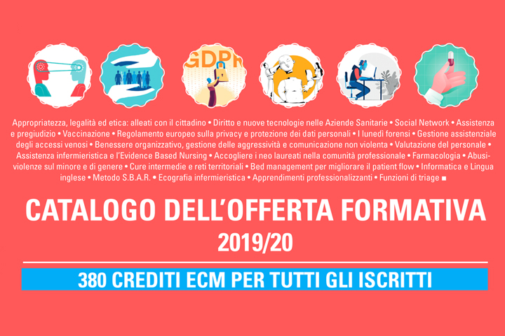 Catalogo dell’Offerta Formativa, 380 crediti per gli infermieri. Il 12 Aprile la presentazione