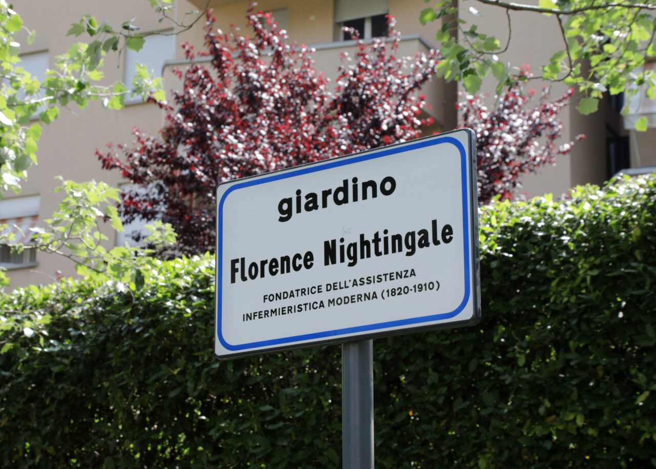 Florence Nightingale, intitolato a lei un giardino pubblico a Bologna. Foto Paolo Righi per OPIBO