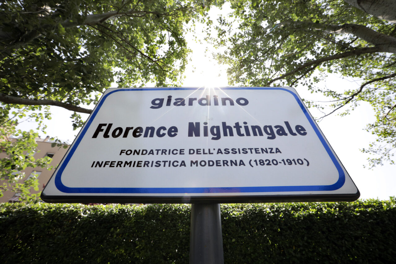 Florence Nightingale, intitolato a lei un giardino pubblico a Bologna. Foto Paolo Righi per OPIBO