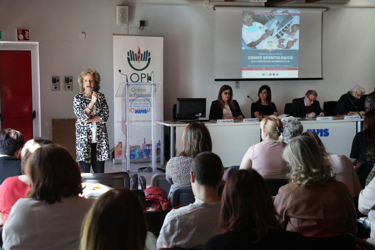 Bologna, 01/06/2019. Presentazione del nuovo Codice Deontologico delle Professioni Infermieristiche. Foto Paolo Righi