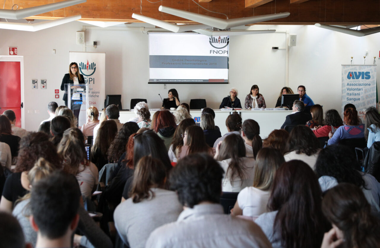 Bologna, 01/06/2019. Presentazione del nuovo Codice Deontologico delle Professioni Infermieristiche. Foto Paolo Righi