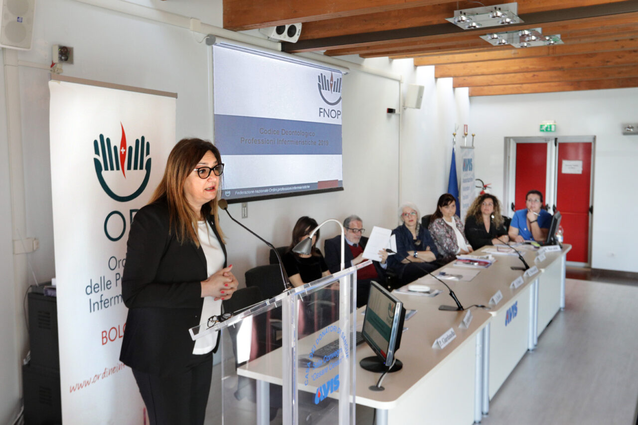 Bologna, 01/06/2019. Presentazione del nuovo Codice Deontologico delle Professioni Infermieristiche. Foto Paolo Righi