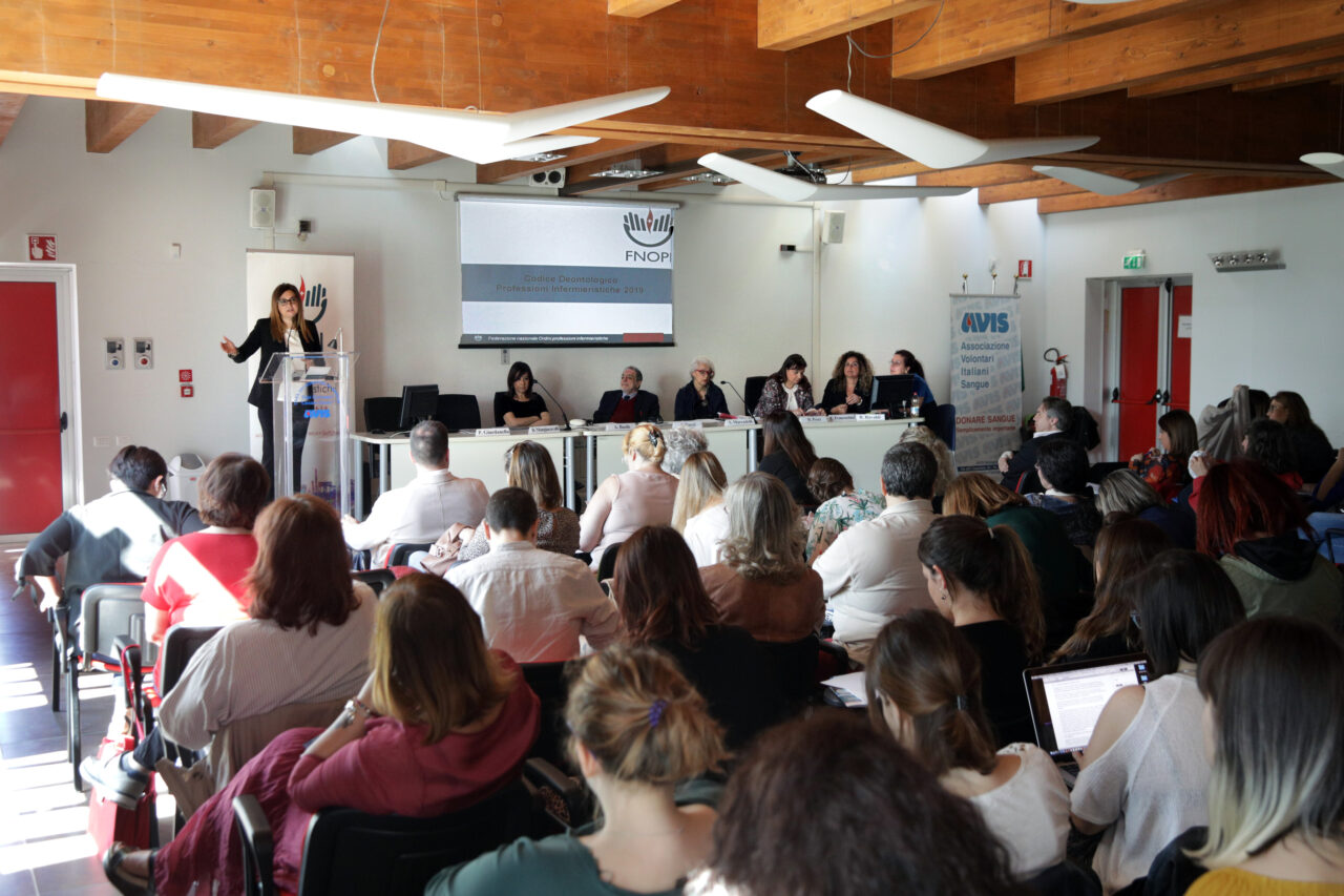 Bologna, 01/06/2019. Presentazione del nuovo Codice Deontologico delle Professioni Infermieristiche. Foto Paolo Righi