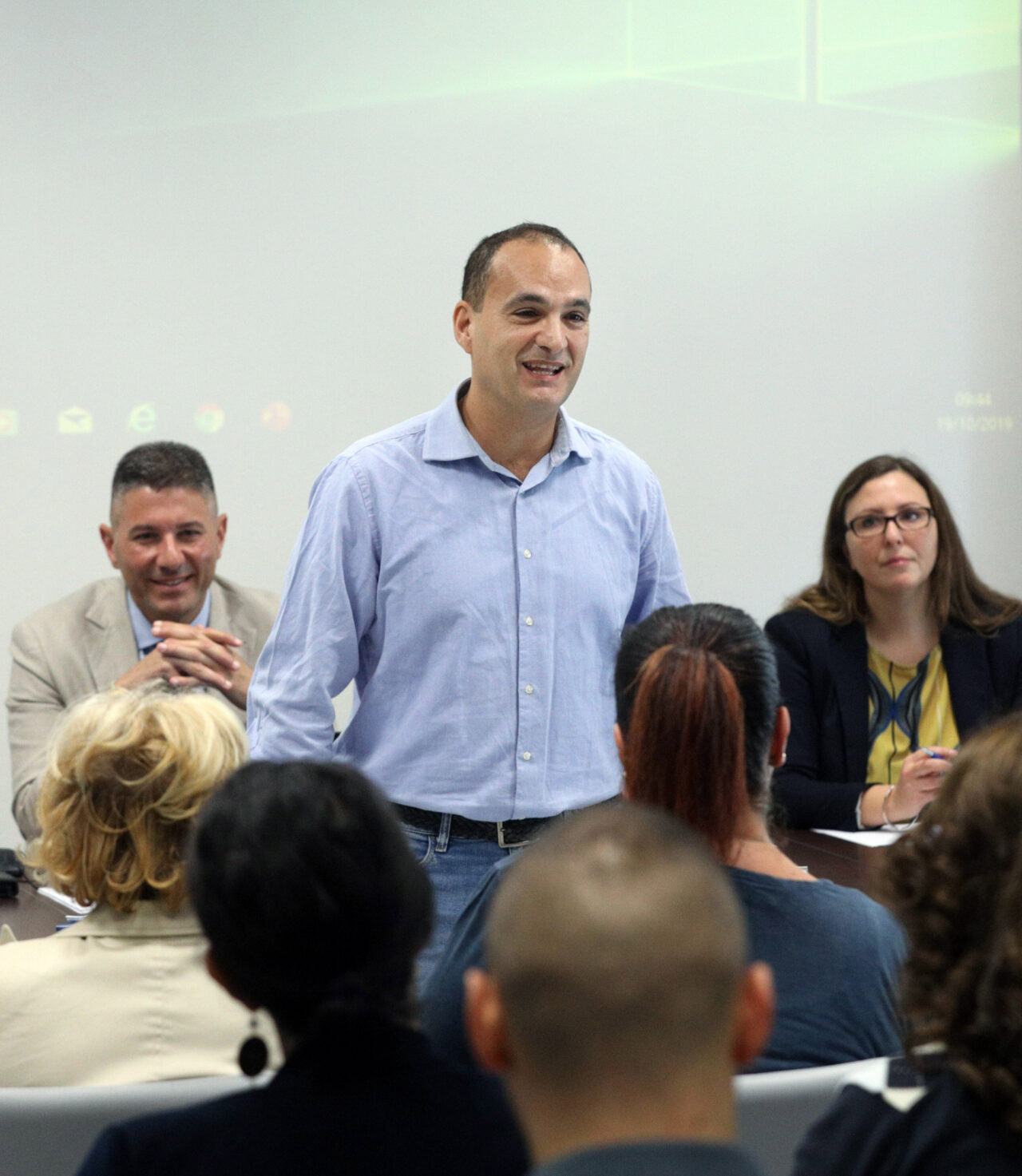 Bologna 18/10/2019. Aula Formazione OPI Bologna. Seminario LO STRESS E IL FENOMENO DEI SUICIDI NELLE FORZE ARMATE E DI POLIZIA, IL RUOLO DELL’INFERMIERE. Saluti istituzionali di Pietro Giurdanella, Andrea Gargiulo, Tarquinio Fornari. Foto Paolo Righi