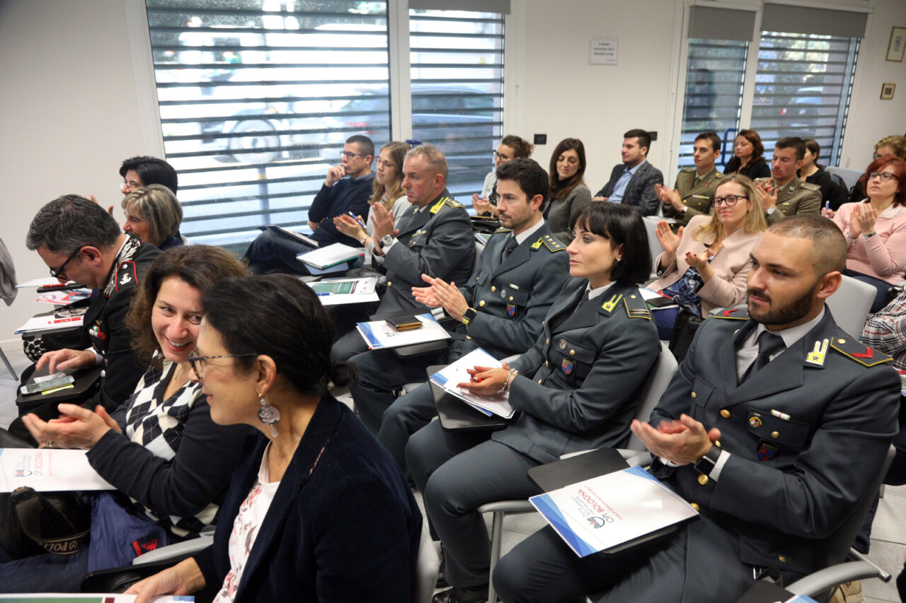 Bologna 18/10/2019. Aula Formazione OPI Bologna. Seminario LO STRESS E IL FENOMENO DEI SUICIDI NELLE FORZE ARMATE E DI POLIZIA, IL RUOLO DELL’INFERMIERE. Saluti istituzionali di Pietro Giurdanella, Andrea Gargiulo, Tarquinio Fornari. Foto Paolo Righi