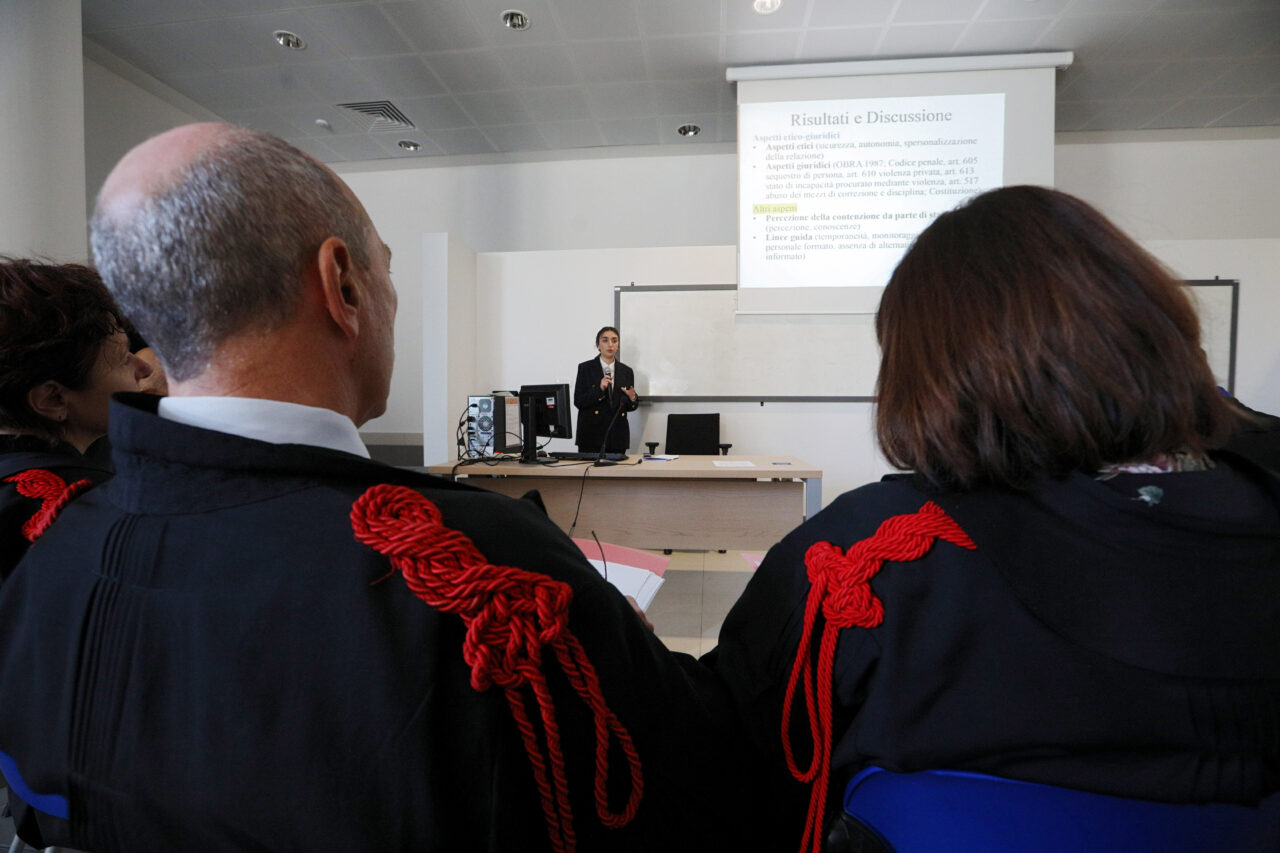 Bologna, 18/11/2019. Alma Mater Studiorum, Università di Bologna. Aule Navile. Scuola di Medicina e Chirurgia. Sessione di laurea del Corso di Laurea in Infermieristica. Foto Paolo Righi