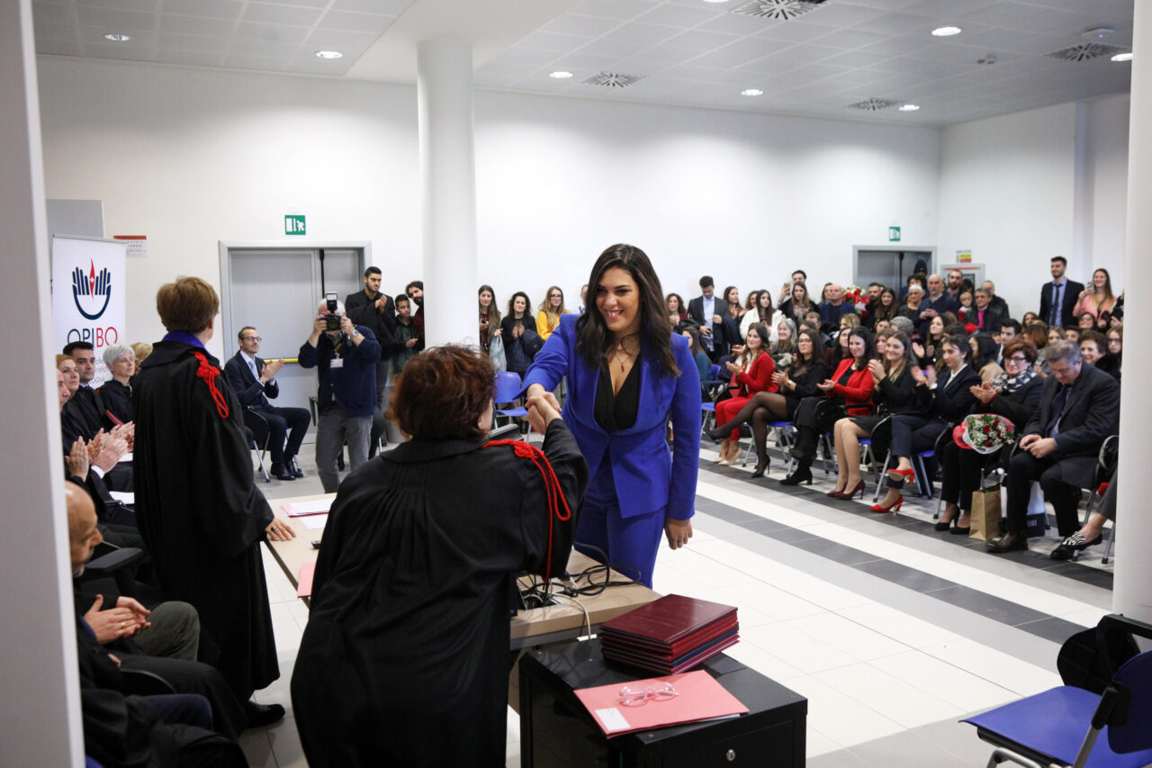 Bologna, 18/11/2019. Alma Mater Studiorum, Università di Bologna. Aule Navile. Scuola di Medicina e Chirurgia. Sessione di laurea del Corso di Laurea in Infermieristica. Foto Paolo Righi