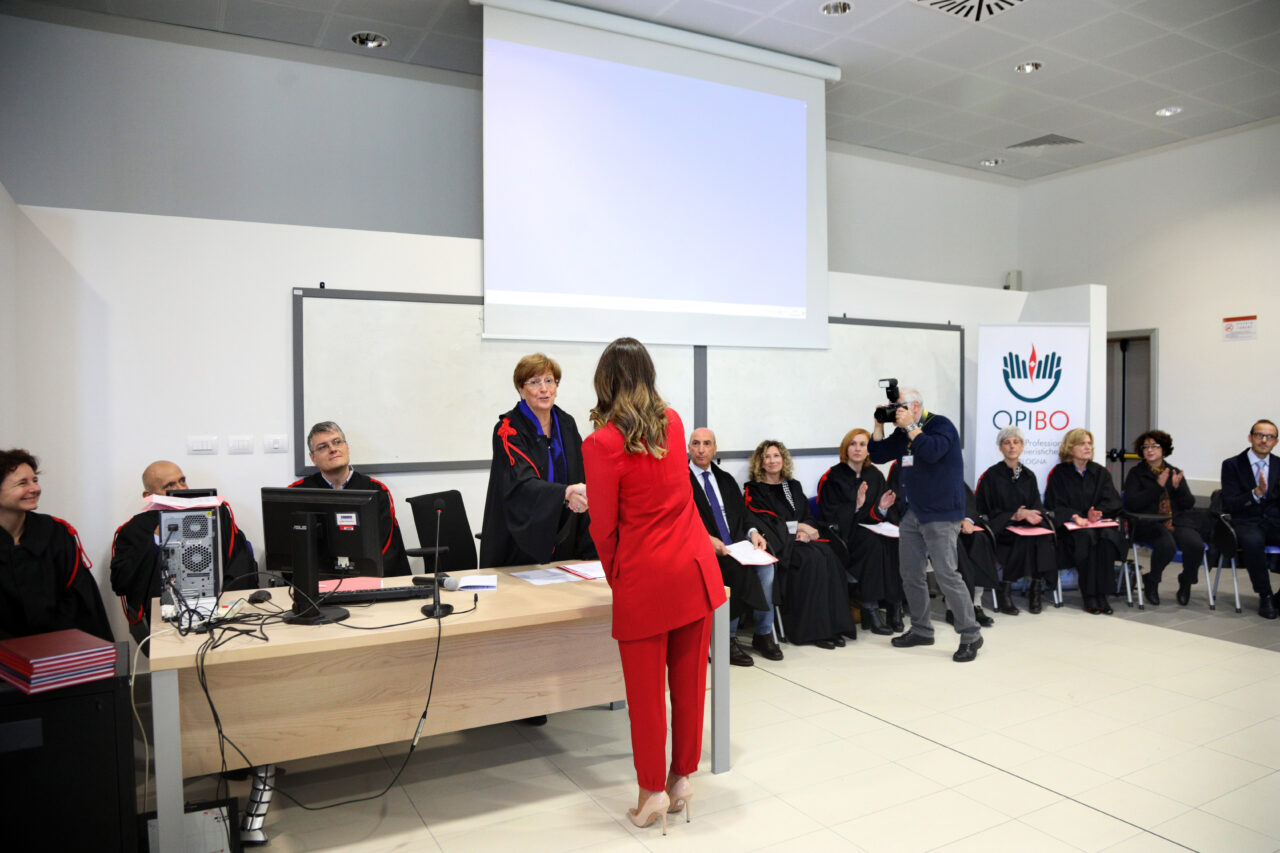 Bologna, 18/11/2019. Alma Mater Studiorum, Università di Bologna. Aule Navile. Scuola di Medicina e Chirurgia. Sessione di laurea del Corso di Laurea in Infermieristica. Foto Paolo Righi