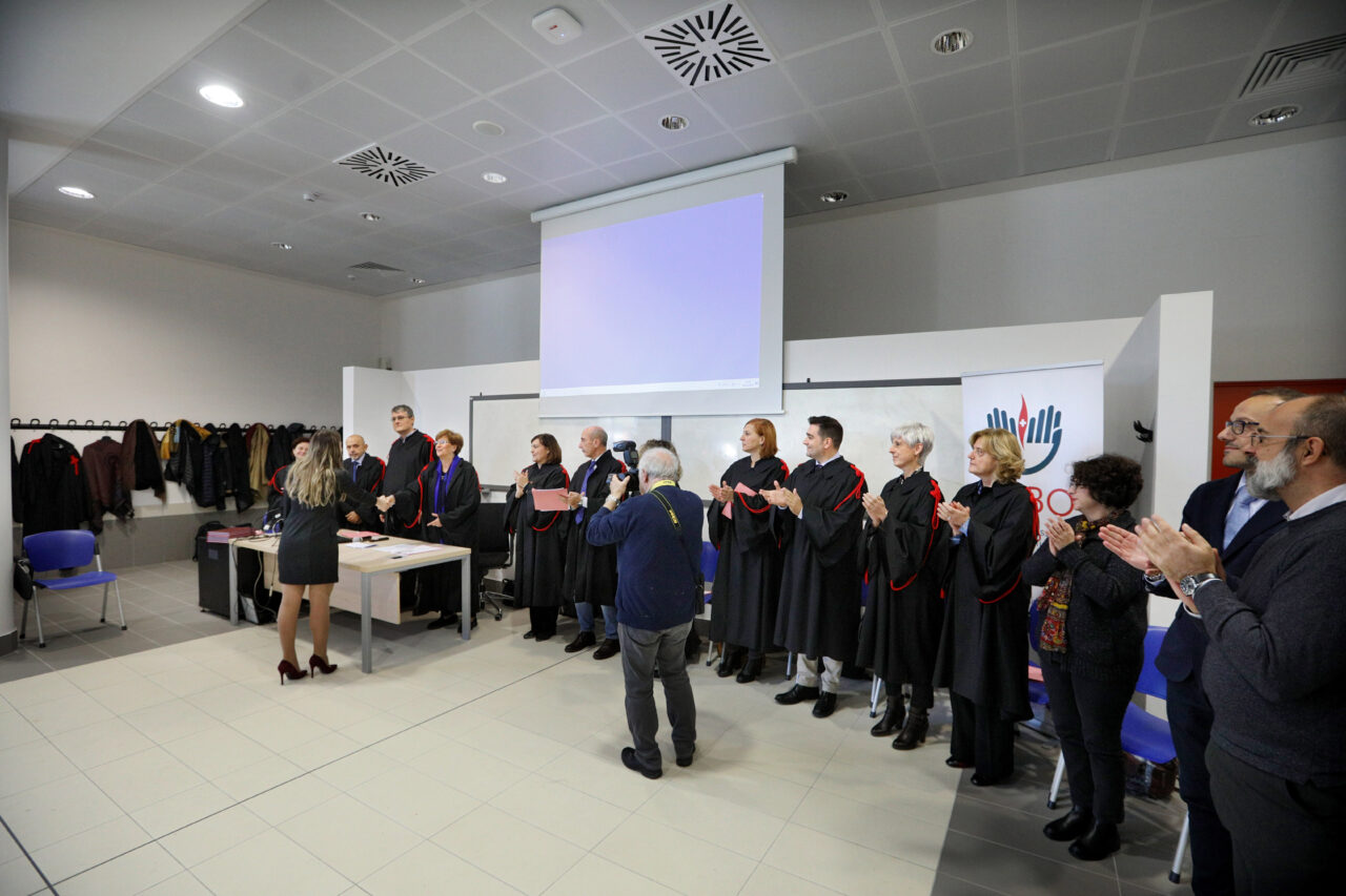 Bologna, 18/11/2019. Alma Mater Studiorum, Università di Bologna. Aule Navile. Scuola di Medicina e Chirurgia. Sessione di laurea del Corso di Laurea in Infermieristica. Foto Paolo Righi