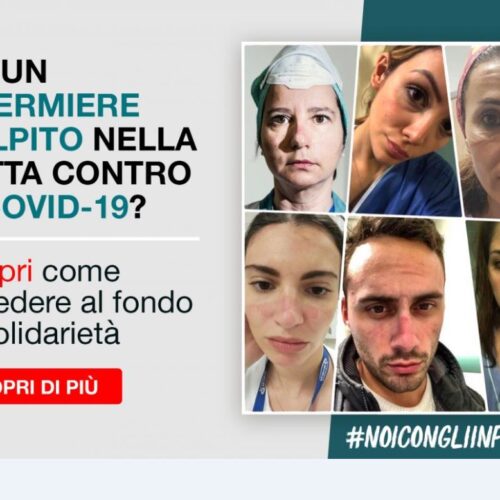 #NoiConGliInfermieri, il fondo di solidarietà a favore degli infermieri colpiti dal virus