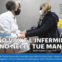 La novax e l'infermiera "Sono nelle tue mani"