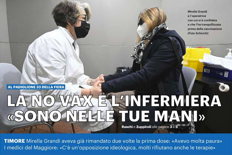 La novax e l’infermiera “Sono nelle tue mani”