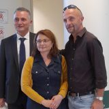 Raffaele Donini - Assessore della Salute ER | Alessandra Buganè - moglie del paziente | Claudio Tacconi - infermiere