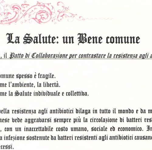 Siglato il Patto per una gestione appropriata e prudente delle terapie antibiotiche