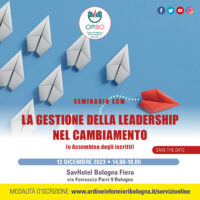 SAVE THE DATE - 12 dicembre: Assemblea annuale e Seminario ECM sulla Leadership