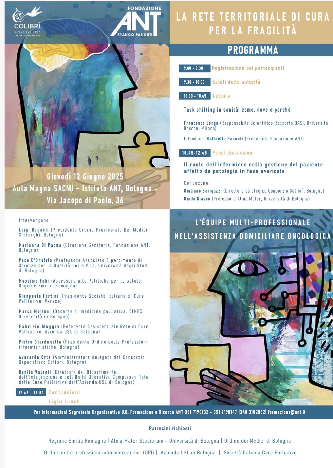 “La rete territoriale di cura per la fragilità”: OPI Bologna al convegno di Fondazione ANT