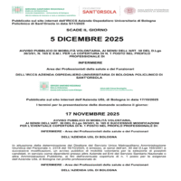 Avvisi di mobilità volontaria per Infermieri - IRCCS AUO Bologna e AUSL Bologna