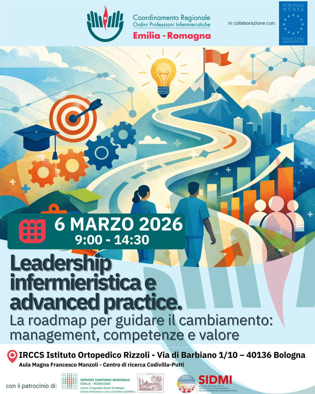 “Leadership infermieristica e advanced practice. La roadmap per guidare il cambiamento: management, competenze e valore” - 06 Marzo 2026 Istituto Ortopedico Rizzoli
